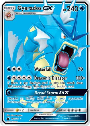 Gyarados GX (Full Art)  - Holofoil SM  Crimson Invasion - Ultra Rare