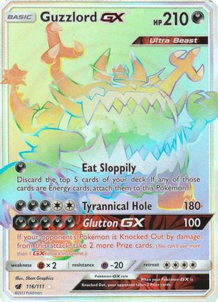 Guzzlord GX (Secret)  - Holofoil SM  Crimson Invasion - Secret Rare