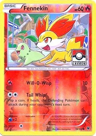 Fennekin (Pokemon League) 010/124  - Reverse Holofoil League & Championship Cards - Promo