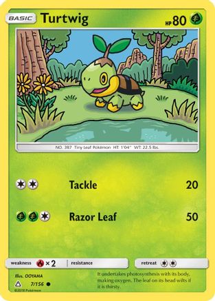 Turtwig (7) (7) 007  - Reverse Holofoil SM  Ultra Prism - Common