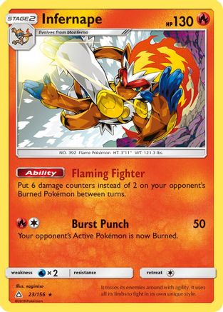 Infernape 023/156  - Holofoil SM  Ultra Prism - Holo Rare