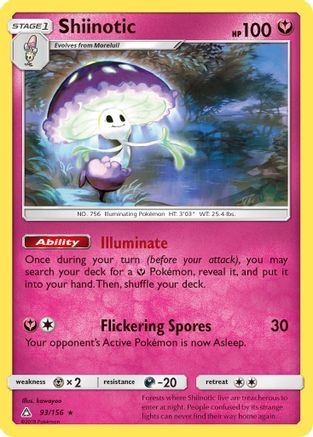 Shiinotic 093  - Reverse Holofoil SM  Ultra Prism - Rare