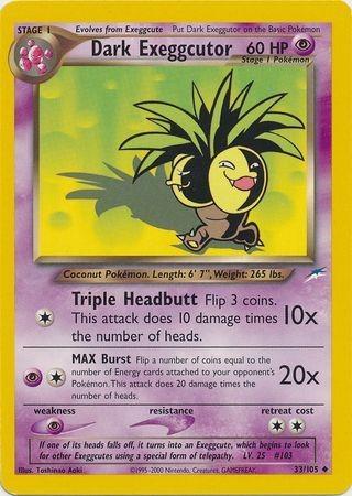 Dark Exeggcutor 033  - Unlimited Neo Destiny - Uncommon