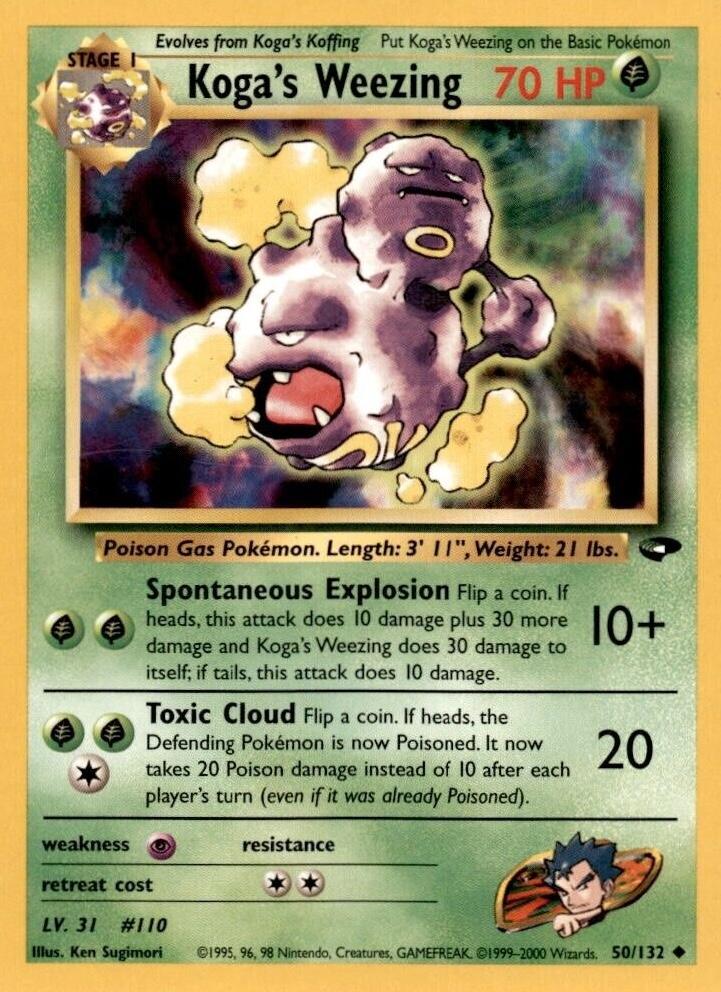 Koga's Weezing 050  - Unlimited Gym Challenge - Uncommon
