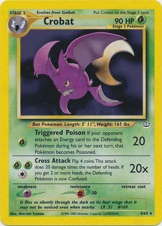 Crobat  - Unlimited Holofoil Neo Revelation - Holo Rare