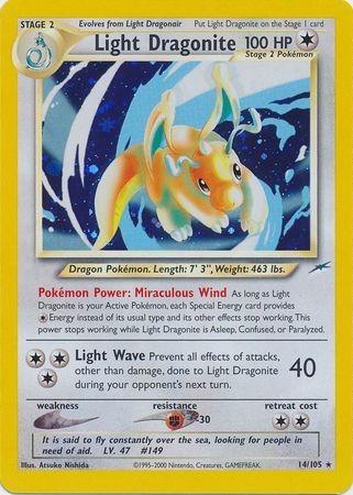 Light Dragonite  - Unlimited Holofoil Neo Destiny - Holo Rare