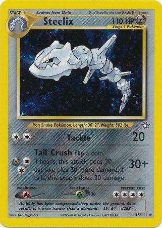 Steelix 015  - Unlimited Holofoil Neo Genesis - Holo Rare