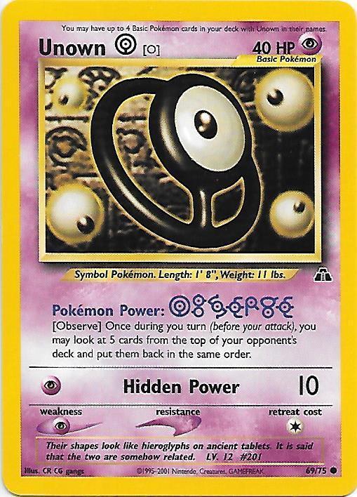 Unown [O] 069  - Unlimited Neo Discovery - Common