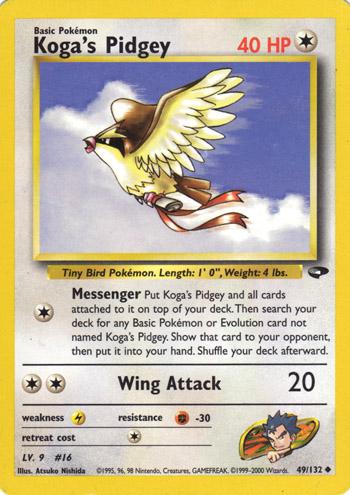 Koga's Pidgey (49) (49) 049  - Unlimited Gym Challenge - Uncommon