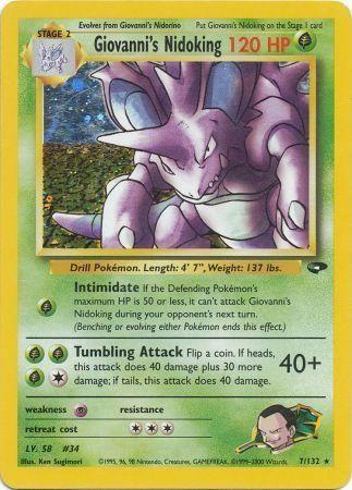 Giovanni's Nidoking 007  - Unlimited Holofoil Gym Challenge - Holo Rare