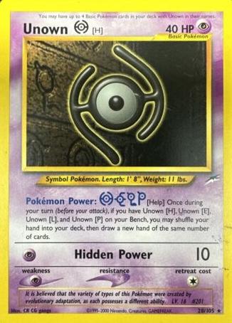 Unown [H]  - Unlimited Neo Destiny - Rare