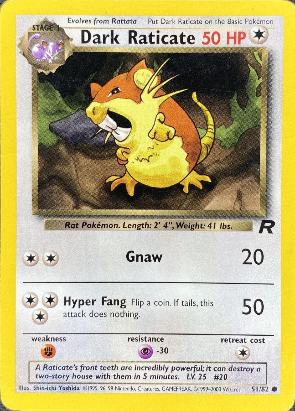 Dark Raticate 051  - Unlimited Team Rocket - Common