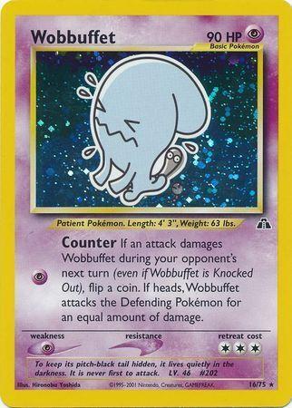 Wobbuffet (16) (16) 016/75  - Unlimited Holofoil Neo Discovery - Holo Rare