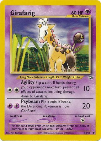 Girafarig 058  - Unlimited Neo Genesis - Common