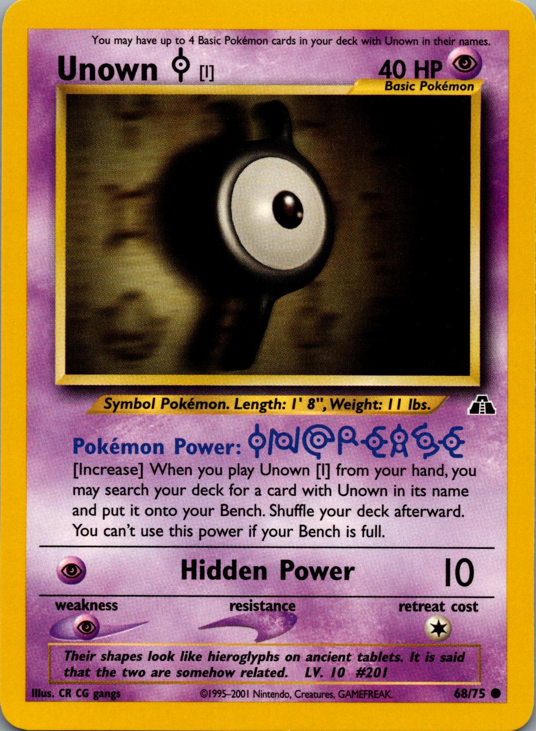 Unown [I] 068  - Unlimited Neo Discovery - Common