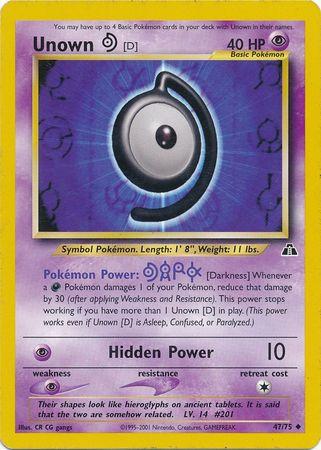 Unown [D] 047  - Unlimited Neo Discovery - Uncommon