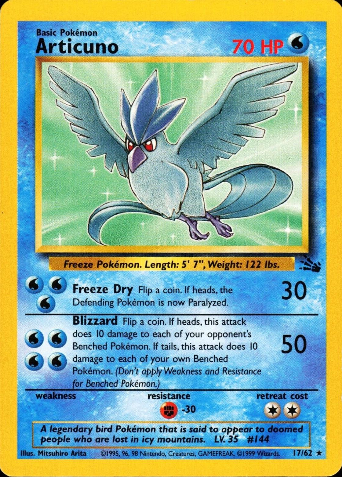 Articuno (17) (17) 017  - Unlimited Fossil - Rare