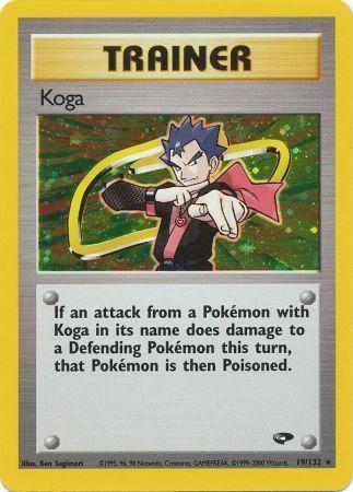 Koga (19) (19) 019/132  - Unlimited Holofoil Gym Challenge - Holo Rare