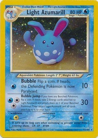 Light Azumarill 013  - Unlimited Holofoil Neo Destiny - Holo Rare