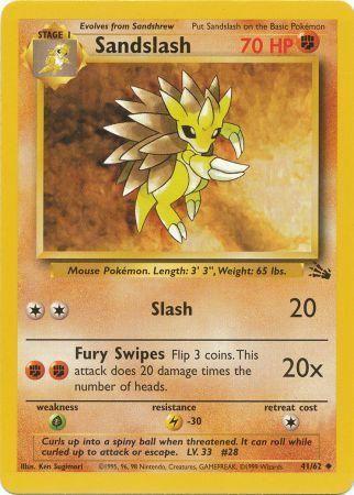 Sandslash 041  - Unlimited Fossil - Uncommon