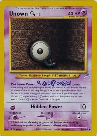 Unown [Q]/105  - Unlimited Neo Destiny - Uncommon