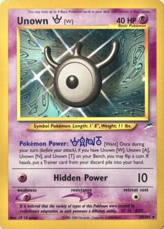 Unown [W]  - Unlimited Neo Destiny - Rare