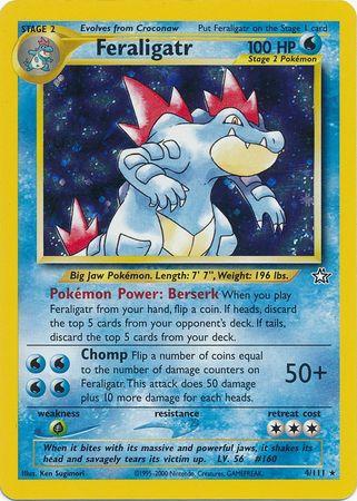 Feraligatr (4) (4) 004/111  - Unlimited Holofoil Neo Genesis - Holo Rare