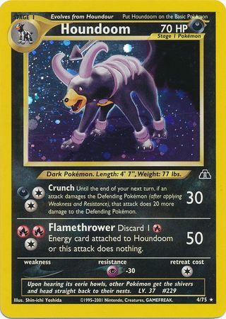 Houndoom (4)  - Unlimited Holofoil Neo Discovery - Holo Rare