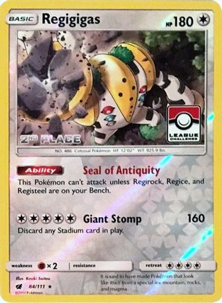 Regigigas - 84/111 (League Challenge) [2nd Place]/111  - Reverse Holofoil League & Championship Cards - Promo