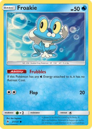 Froakie (21)/131  - Reverse Holofoil SM  Forbidden Light - Common