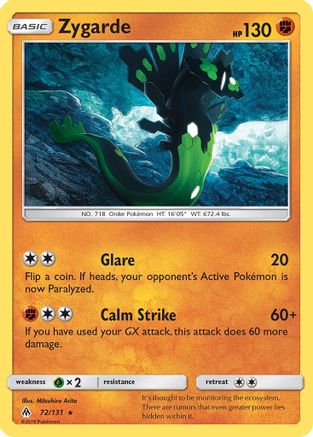 Zygarde (72)/131  - Reverse Holofoil SM  Forbidden Light - Rare