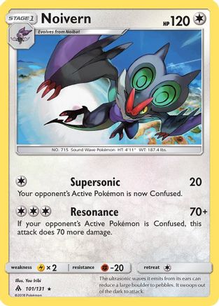 Noivern  - Reverse Holofoil SM  Forbidden Light - Rare