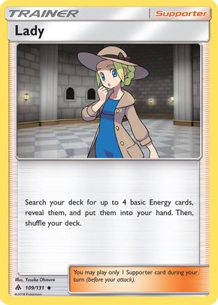 Lady 109  - Reverse Holofoil SM  Forbidden Light - Uncommon