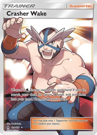 Crasher Wake (Full Art)  - Holofoil SM  Forbidden Light - Ultra Rare