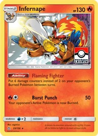 Infernape (Pokemon League) 023/156  - Reverse Holofoil League & Championship Cards - Promo