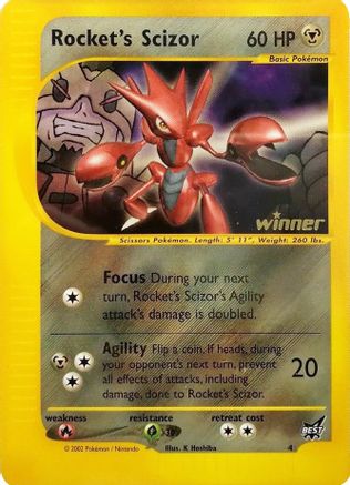 Rocket's Scizor - 4 [Winner]  Best of Promos - Promo