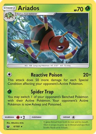 Ariados  - Holofoil SM  Celestial Storm - Holo Rare
