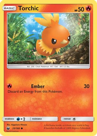 Torchic (25) (25) 025  - Reverse Holofoil SM  Celestial Storm - Common