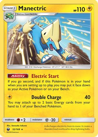 Manectric  - Reverse Holofoil SM  Celestial Storm - Rare