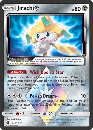 Jirachi Prism Star 097  - Holofoil SM  Celestial Storm - Prism Rare