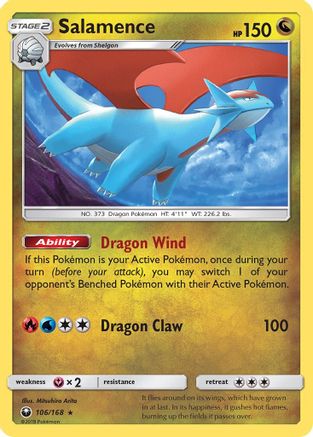 Salamence 106  - Holofoil SM  Celestial Storm - Holo Rare