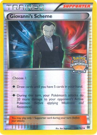 Giovanni's Scheme (Regional Championships) 138/162  - Reverse Holofoil League & Championship Cards - Promo