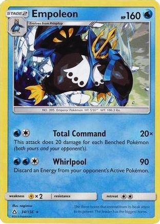 Empoleon - 34/156 (Cracked Ice Holo)/156  - Holofoil Deck Exclusives - Rare