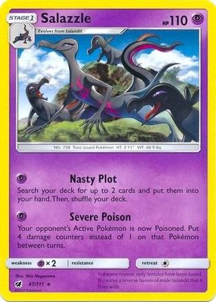 Salazzle - 47/111 (SM Crimson Invasion)/111  Deck Exclusives - Rare