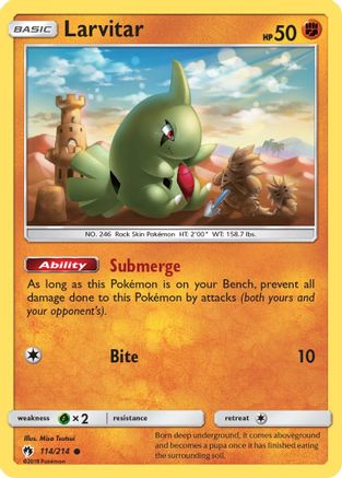 Larvitar (114) (114) 114  SM  Lost Thunder - Common