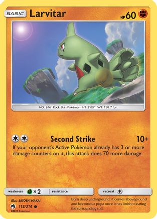 Larvitar (115) (115) 115/214  SM  Lost Thunder - Common