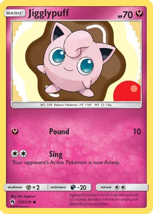 Jigglypuff 133  SM  Lost Thunder - Common