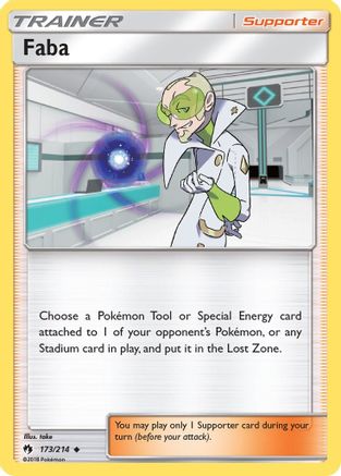 Faba 173  - Reverse Holofoil SM  Lost Thunder - Uncommon