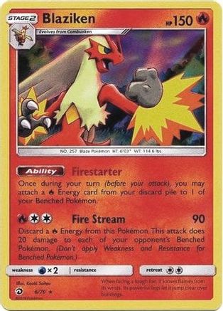 Blaziken - 6/70 (Dragon Majesty)/070  Deck Exclusives - Rare