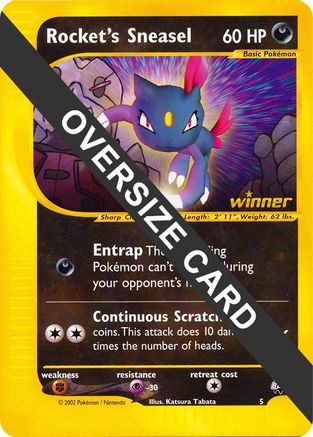 Rocket's Sneasel - 5  Jumbo Cards - Promo